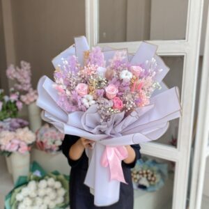 medium-sized-preserved-flowers-in-pink-and-purple